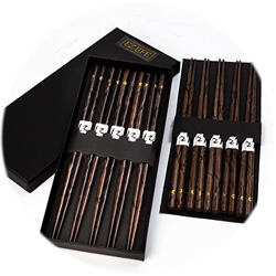 Round Golden Star Inlay Chopsticks Set