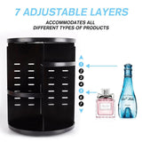 360 degrees Rotation Cosmetic Organizer - Black - EZ Life