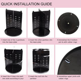 360 degrees Rotation Cosmetic Organizer - Black - EZ Life