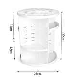 360 degrees Rotation Cosmetic Organizer - White - EZ Life