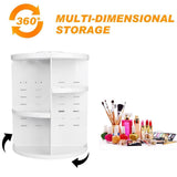 360 degrees Rotation Cosmetic Organizer - White - EZ Life