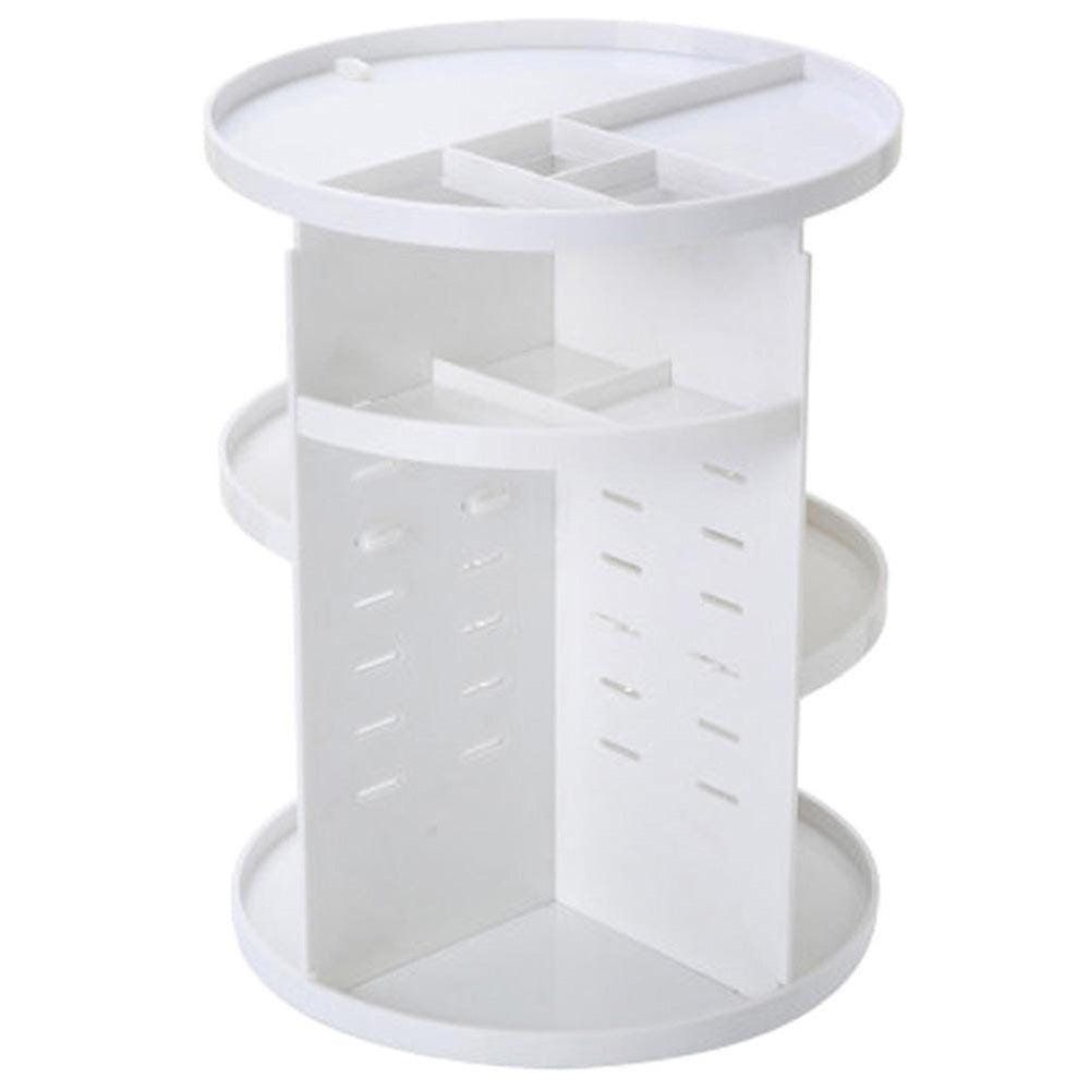 360 degrees Rotation Cosmetic Organizer - White - EZ Life
