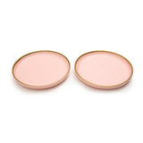 10 Inch Dinner Plate - Pink with Gold Rim - EZ Life