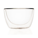 Borosilicate transparent Glass Dessert Bowls, IceCream, Small Fruit Serving StarterGlass Bowls, Microwave Safe,Perfect use for home, Round Insulated Double Wall Glass Bowl,150 ml, Pack of 2