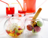 Borosilicate transparent Giggle Dessert Bowls glass, Ice Cream, Bowl Small Fruit Serving Starters Glass Bowls, Microwave Safe,Perfect use for home, Round Insulated Double Wall Glass Bowl, 80 ml, Pack of 2