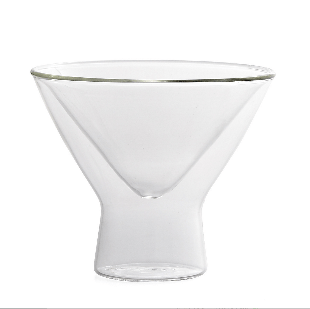 Martini Double Wall Insulated Cocktail Glass, Unique and Fun Gift for Espresso Martini Lovers, Keeps Drinks Cold Longer, A Perfect Cocktail Glass Gift Set, Glass to Serve Cocktail, Wine and Juice - 200 Ml, Pack of 2