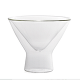 Martini Double Wall Insulated Cocktail Glass, Unique and Fun Gift for Espresso Martini Lovers, Keeps Drinks Cold Longer, A Perfect Cocktail Glass Gift Set, Glass to Serve Cocktail, Wine and Juice - 200 Ml, Pack of 2