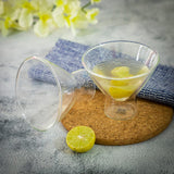 Martini Double Wall Insulated Cocktail Glass, Unique and Fun Gift for Espresso Martini Lovers, Keeps Drinks Cold Longer, A Perfect Cocktail Glass Gift Set, Glass to Serve Cocktail, Wine and Juice - 200 Ml, Pack of 2