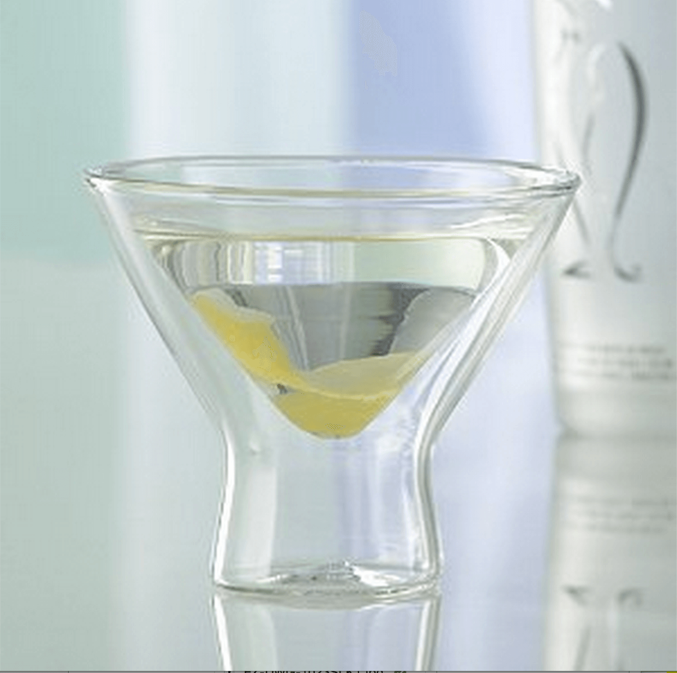 Martini Double Wall Insulated Cocktail Glass, Unique and Fun Gift for Espresso Martini Lovers, Keeps Drinks Cold Longer, A Perfect Cocktail Glass Gift Set, Glass to Serve Cocktail, Wine and Juice - 200 Ml, Pack of 2