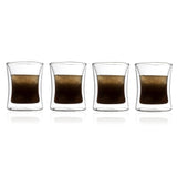 Borosilicate double Wall Curvilicious Glass, Insulated transparent glass, Water, Cocktail Glasses, Lightweight, Dishwasher Safe, Luxury Gift Set for Men or Women, friends, 250 ml, Pack of 1