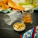 Borosilicate double Wall Curvilicious Glass, Insulated transparent glass, Water, Cocktail Glasses, Lightweight, Dishwasher Safe, Luxury Gift Set for Men or Women, friends, 250 ml, Pack of 1