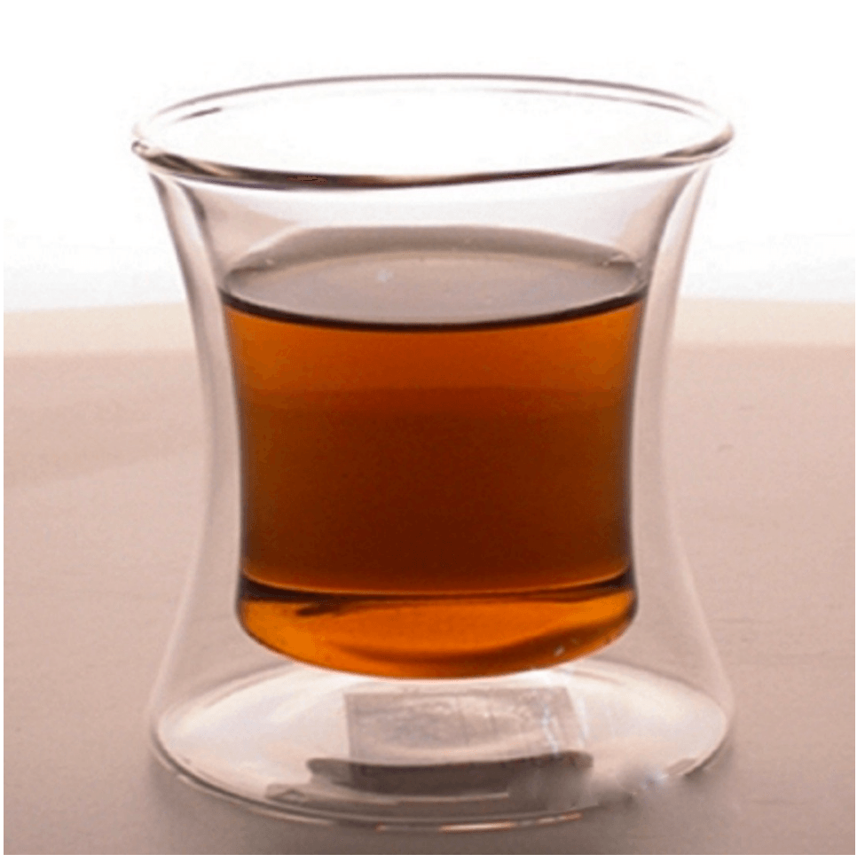 Borosilicate double Wall Curvilicious Glass, Insulated transparent glass, Water, Cocktail Glasses, Lightweight, Dishwasher Safe, Luxury Gift Set for Men or Women, friends, 250 ml, Pack of 1