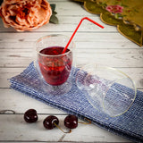 Borosilicate Double Wall Cocktail - Mocktail Glass, Insulated Mug for Hot Cold Mug Tea Coffee, Drinking Glasses, Water Glasses, juice, Microwave & dishwasher safe, Lightweight glass, Transparent - 250 ml - Pack of 1