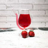 Borosilicate Double Wall Cocktail with Smoky Tail Glass, Unique Wine Glass, Glassware Glass Ideal for White or Red Wine Party Glass, Whisky Cocktails & Any Beverage - Transparent - 250 ml - Pack of 4