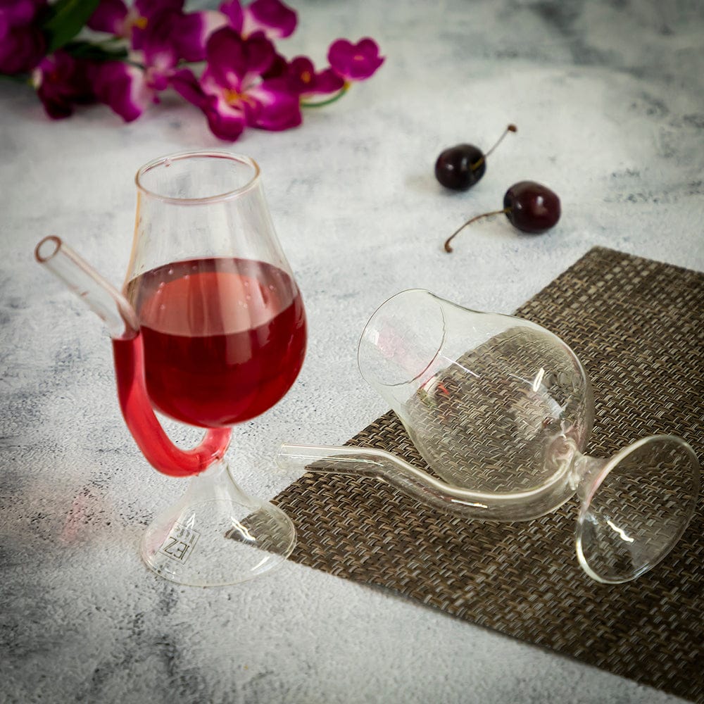 Borosilicate Double Wall Cocktail with Smoky Tail Glass, Unique Wine Glass, Glassware Glass Ideal for White or Red Wine Party Glass, Whisky Cocktails & Any Beverage - Transparent - 250 ml - Pack of 1