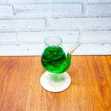 Borosilicate Double Wall Cocktail with Smoky Tail Glass, Unique Wine Glass, Glassware Glass Ideal for White or Red Wine Party Glass, Whisky Cocktails & Any Beverage - Transparent - 250 ml - Pack of 4