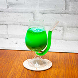 Borosilicate Double Wall Cocktail with Smoky Tail Glass, Unique Wine Glass, Glassware Glass Ideal for White or Red Wine Party Glass, Whisky Cocktails & Any Beverage - Transparent - 250 ml - Pack of 4