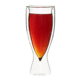 Borosilicate Double Wall Spruce Glass, Unique Glass, Glassware Glass Ideal for Juice Lemon Soda Wine Scotch Cocktails & Any Beverage, Party Glass, Whisky Cocktails & Any Beverage - Transparent - 350 ml - Pack of 1