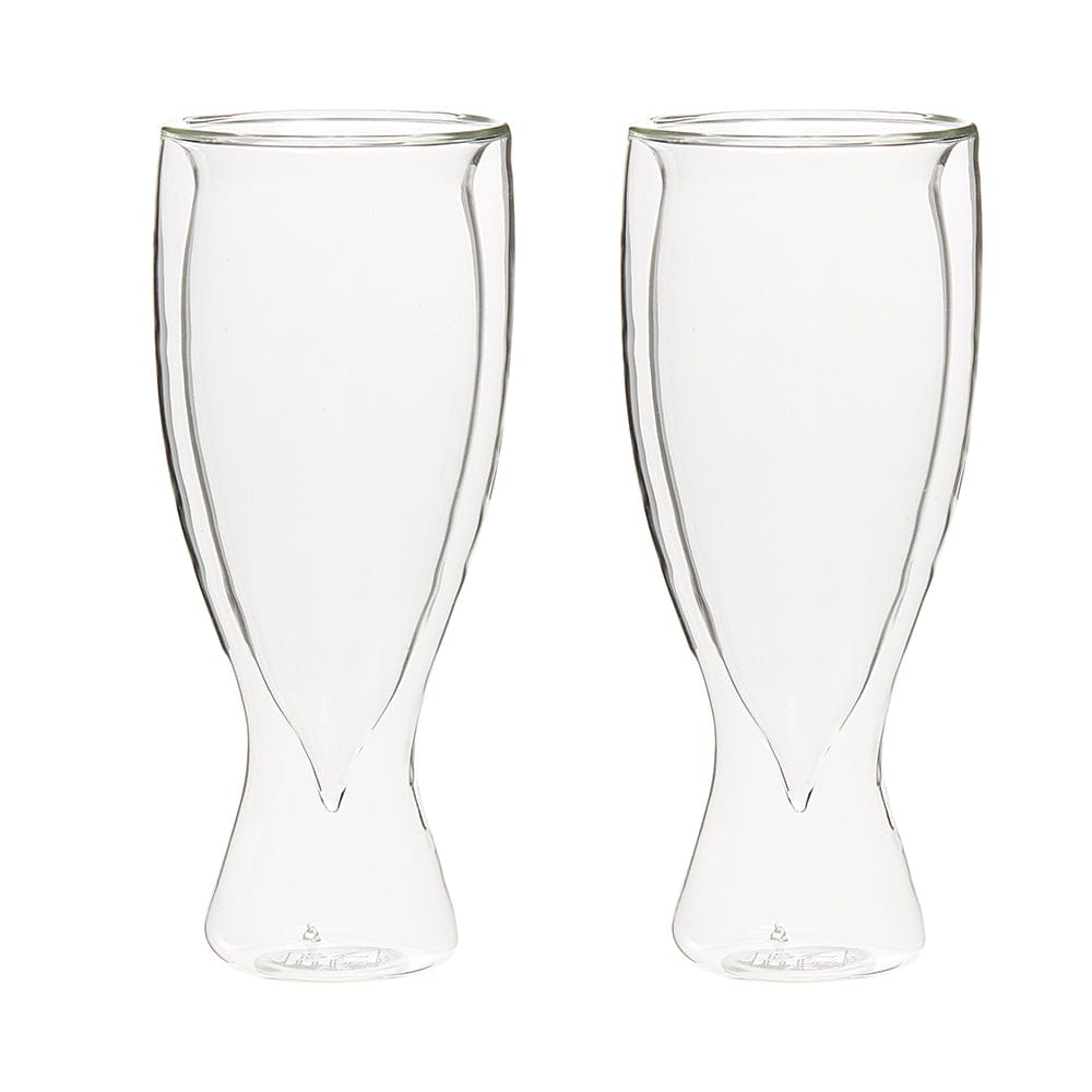 Borosilicate Double Wall Spruce Glass, Unique Glass, Glassware Glass Ideal for Juice Lemon Soda Wine Scotch Cocktails & Any Beverage, Party Glass, Whisky Cocktails & Any Beverage - Transparent - 350 ml - Pack of 1