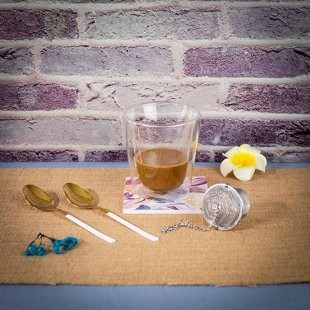 Double Wall Fantasia Glass (200 ml) (Pack of 4)