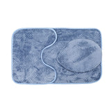 Luxe Cashmere Blue 3 Piece Bathroom Mats Set (L-80 x W-50 cms)