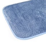 Luxe Cashmere Blue 3 Piece Bathroom Mats Set (L-80 x W-50 cms)