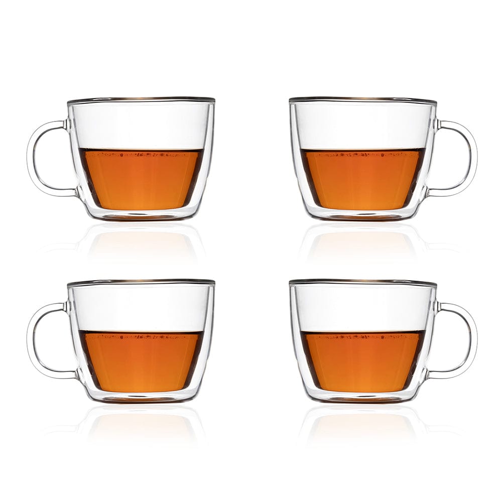 Double Wall Glass Sauve Mug (250 ml) (Pack of 4)