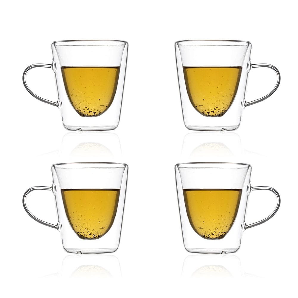 Double Wall Tea Mugs (120 ml) (Pack of 4)