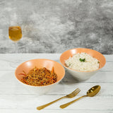 Sesame Matt Amber Pastel Trumpet Ceramic Serving Bowl (8.2 Inch - 1150 ml)