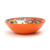 Persian Autumn Ceramic Serving Bowls (8 Inch - 1000 ml) (Pack of 2) (Orange Flower)