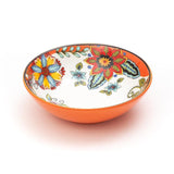 Persian Autumn Ceramic Serving Bowls (8 Inch - 1000 ml) (Pack of 2) (Orange Flower)