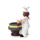 Foodie Chef Figurine Resin Bottle Holder Set (Cheese Churner)