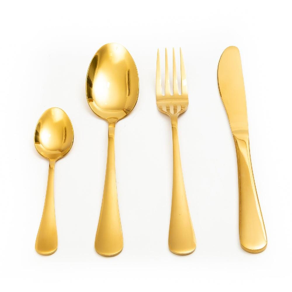 Aurelian 24 Piece Stainless Steel Cutlery Set in Classy Gift Box (Gold)