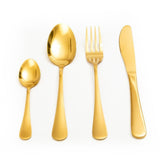 Aurelian 24 Piece Stainless Steel Cutlery Set in Classy Gift Box (Gold)