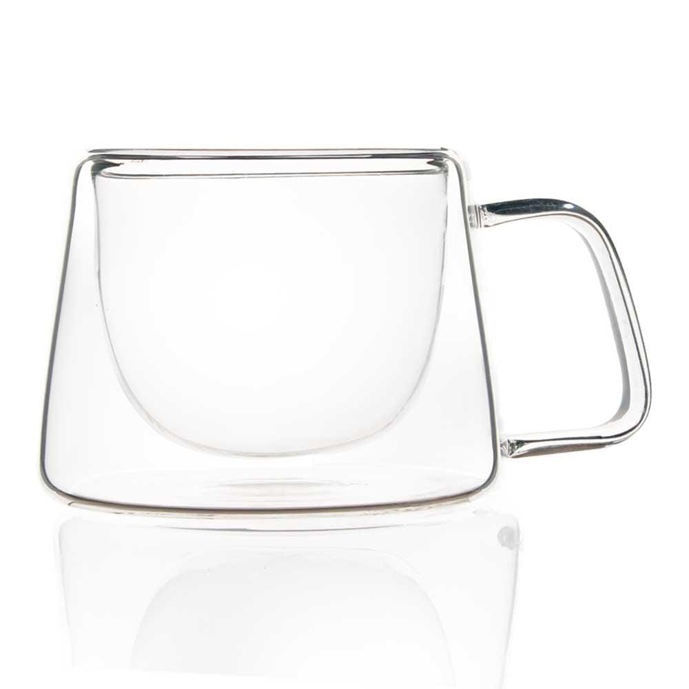 Double Wall Coniq Glass Mug (150 ml) (Pack of 4)
