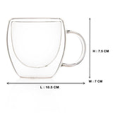 Double Wall Glass Culture Mugs (120 ml) (Pack of 4)