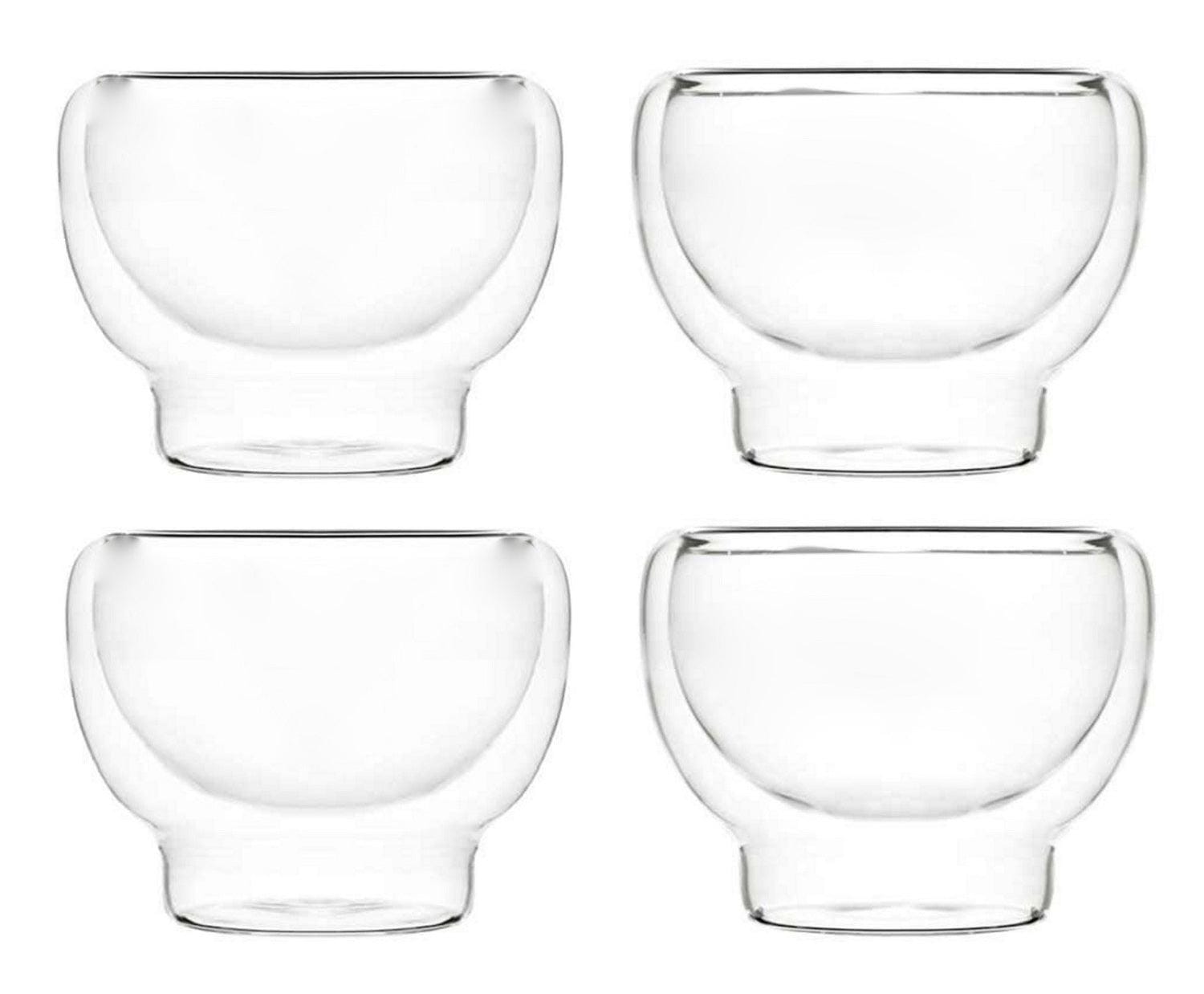 Double Wall Glass Zesty Serving Bowl (150 ml) (Pack of 4)