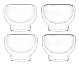 Double Wall Glass Zesty Serving Bowl (150 ml) (Pack of 4)