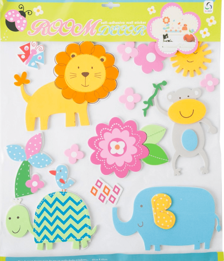 3D Wall Decor Stickers - Happy Animals
