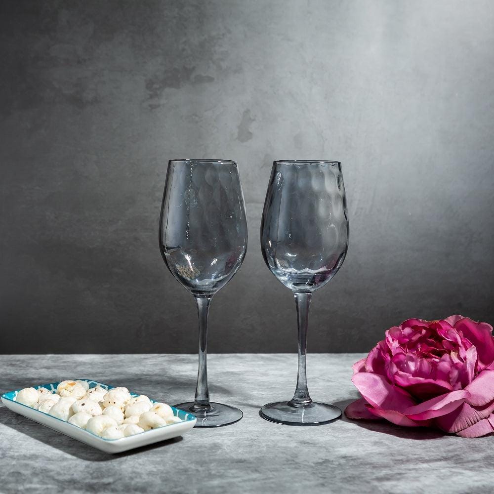 Smokey Gray Wine Glass Set (350 ml) (Pack of 2)