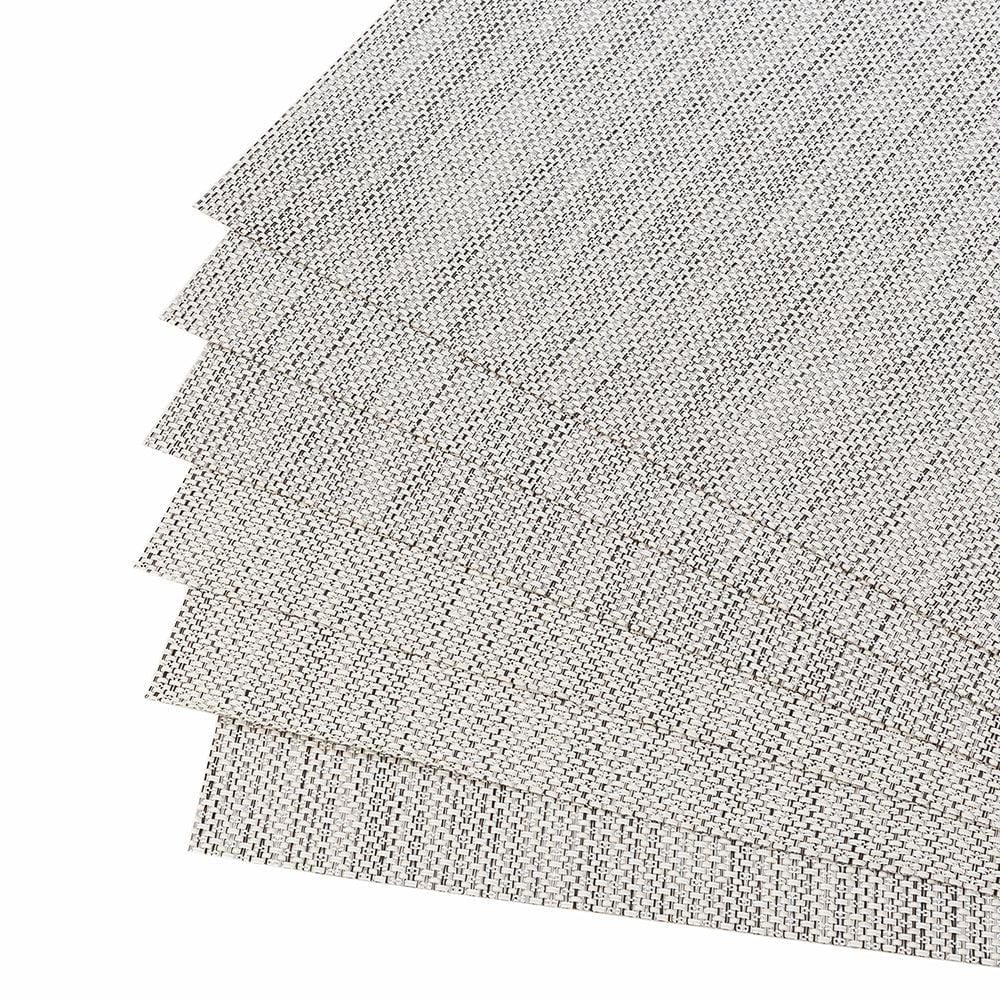 Malakos Bold 6 Washable Table Mat Set (White & Black)