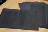 Malakos Concentrix 6 Washable Table Mat Set (Black)