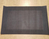 Malakos Concentrix 6 Washable Table Mat Set (Dark Brown)