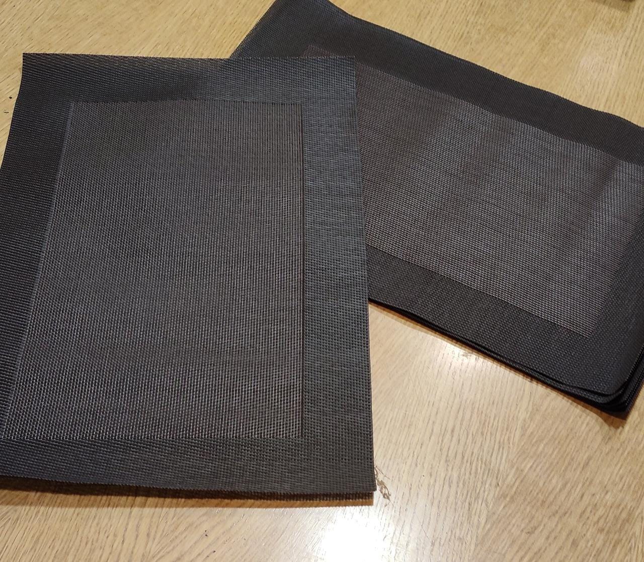 Malakos Concentrix 6 Washable Table Mat Set (Dark Brown)