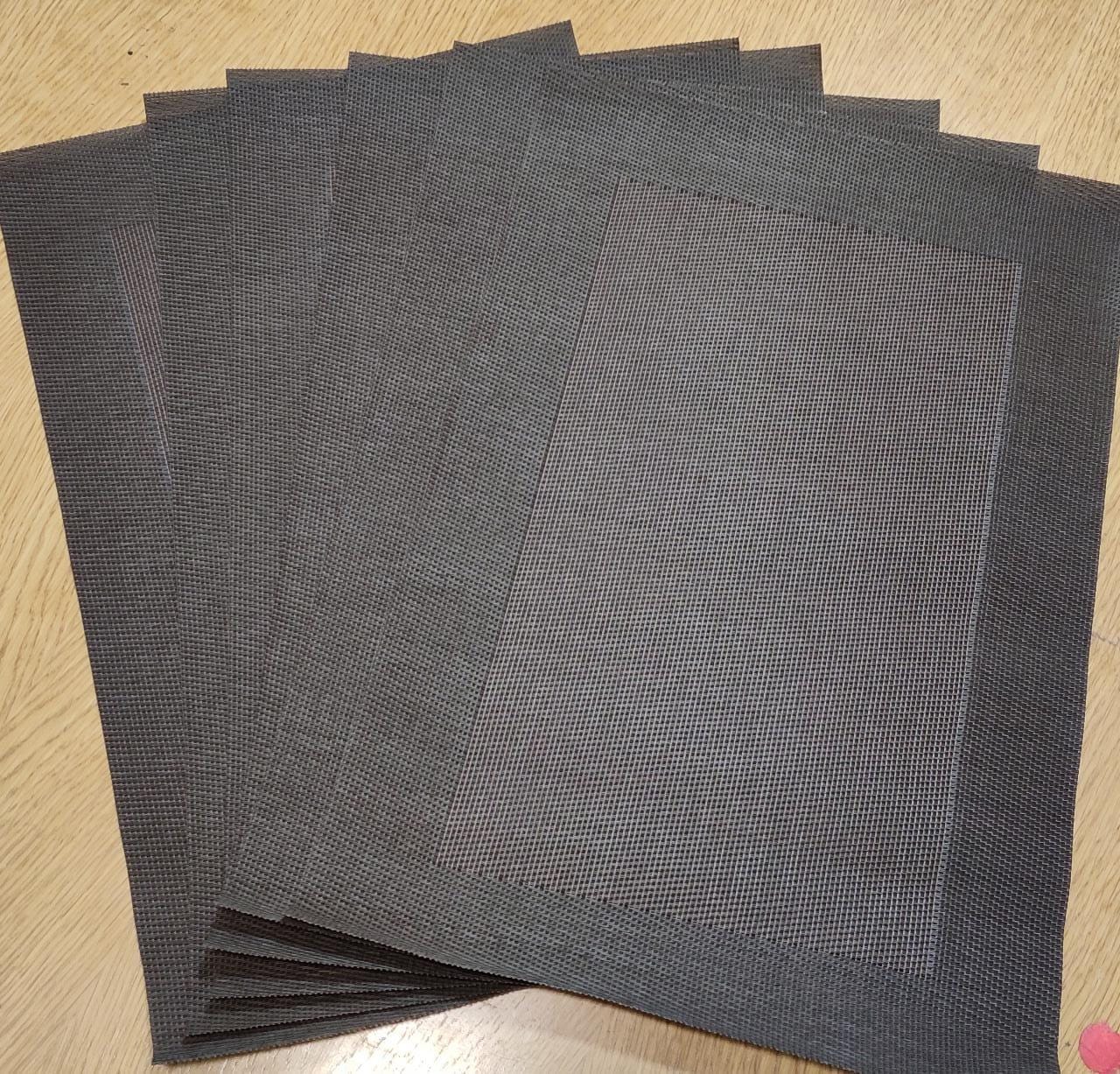 Malakos Concentrix 6 Washable Table Mat Set (Dark Brown)