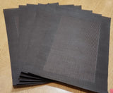 Malakos Concentrix 6 Washable Table Mat Set (Dark Brown)