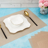 Malakos Concentrix 6 Washable Table Mat Set (Plaster Light Brown)