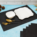 Malakos Elegant 6 Washable Table Mat Set (Black)