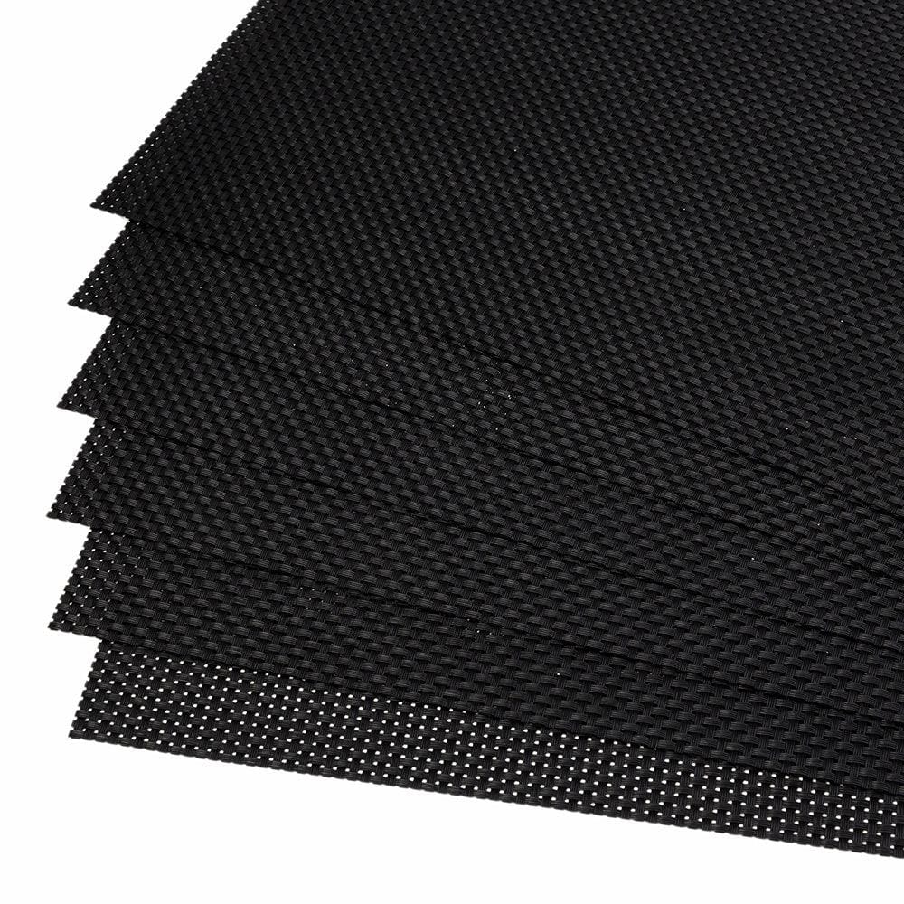 Malakos Elegant 6 Washable Table Mat Set (Black)