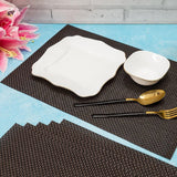 Malakos Elegant 6 Washable Table Mat Set (Black & Brown)
